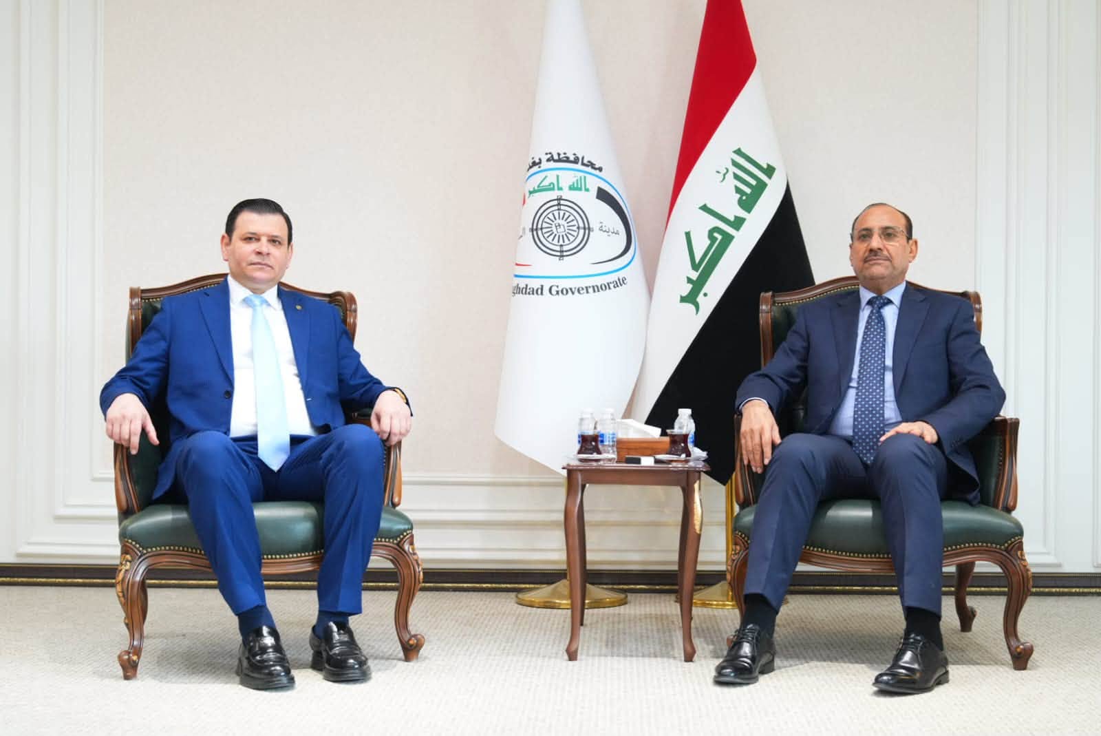 مستشار وزارة العدل يلتقي محافظ بغداد ويبحثان التعاون المشترك لتطوير البنى التحتية لمداخل دائرة الإصلاح العراقية