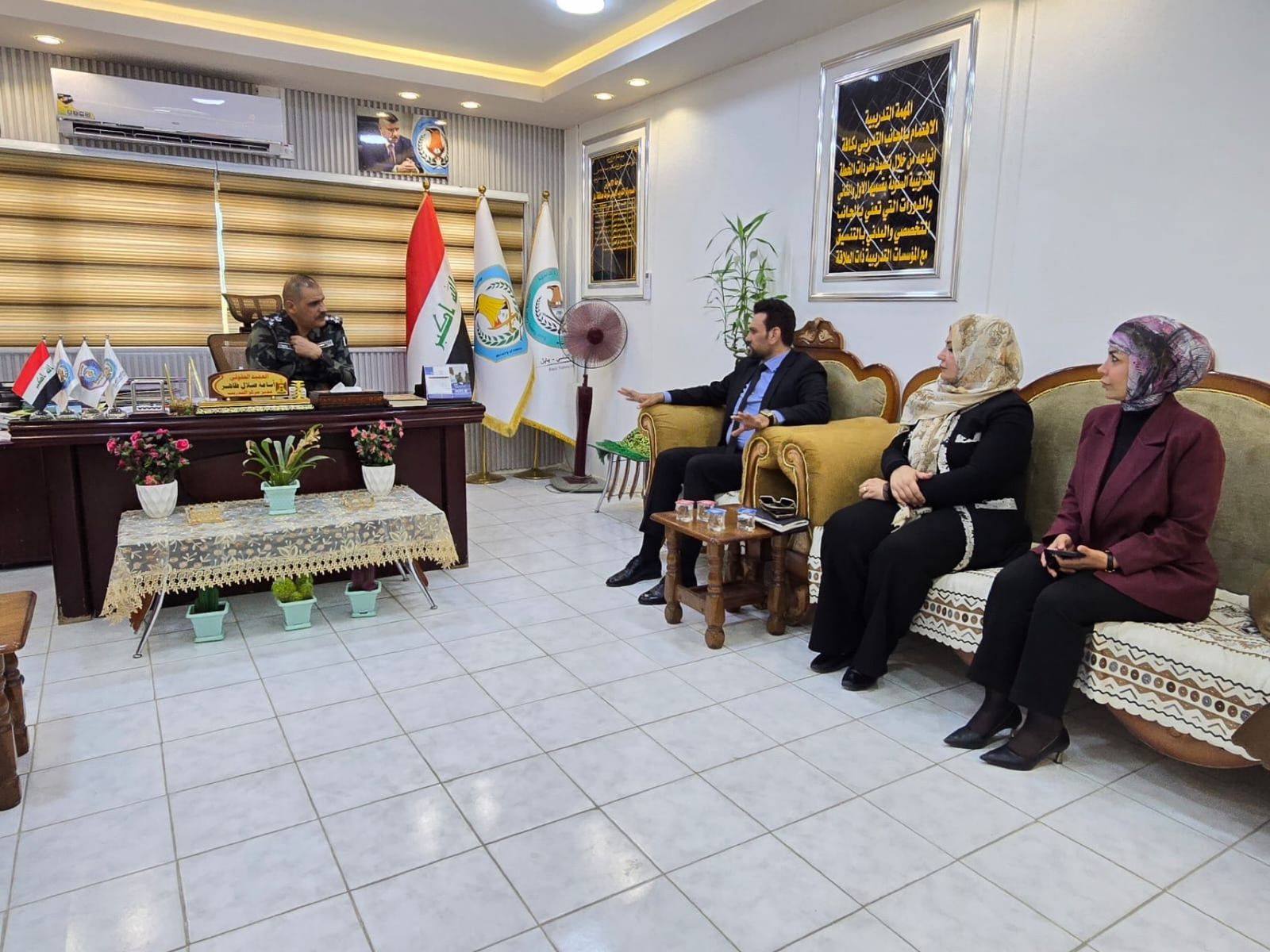 ممثل وزارة العدل ينسق الاستعدادات النهائية لتخرج موظفي عقود الرعاية الاجتماعية في مركز تدريب شرطة بابل