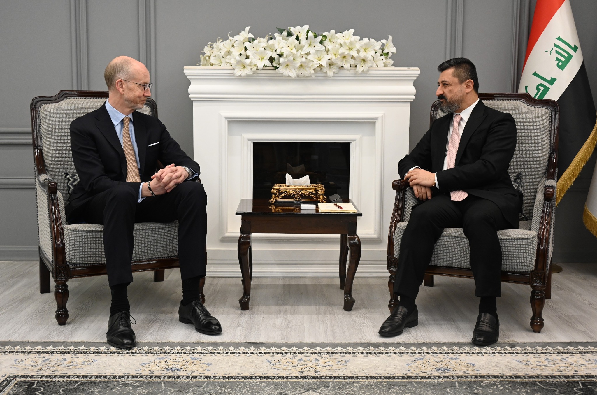 وزير العدل يستقبل القائم بالأعمال في السفارة السويدية ببغداد ويبحثان التعاون العدلي والقانوني وإمكانية إبرام اتفاقية لتبادل المحكومين بين البلدين