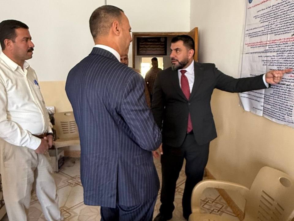 مدير عام دائرة التنفيذ يجري زيارة ميدانية إلى مديرية تنفيذ الشرقاط في صلاح الدين